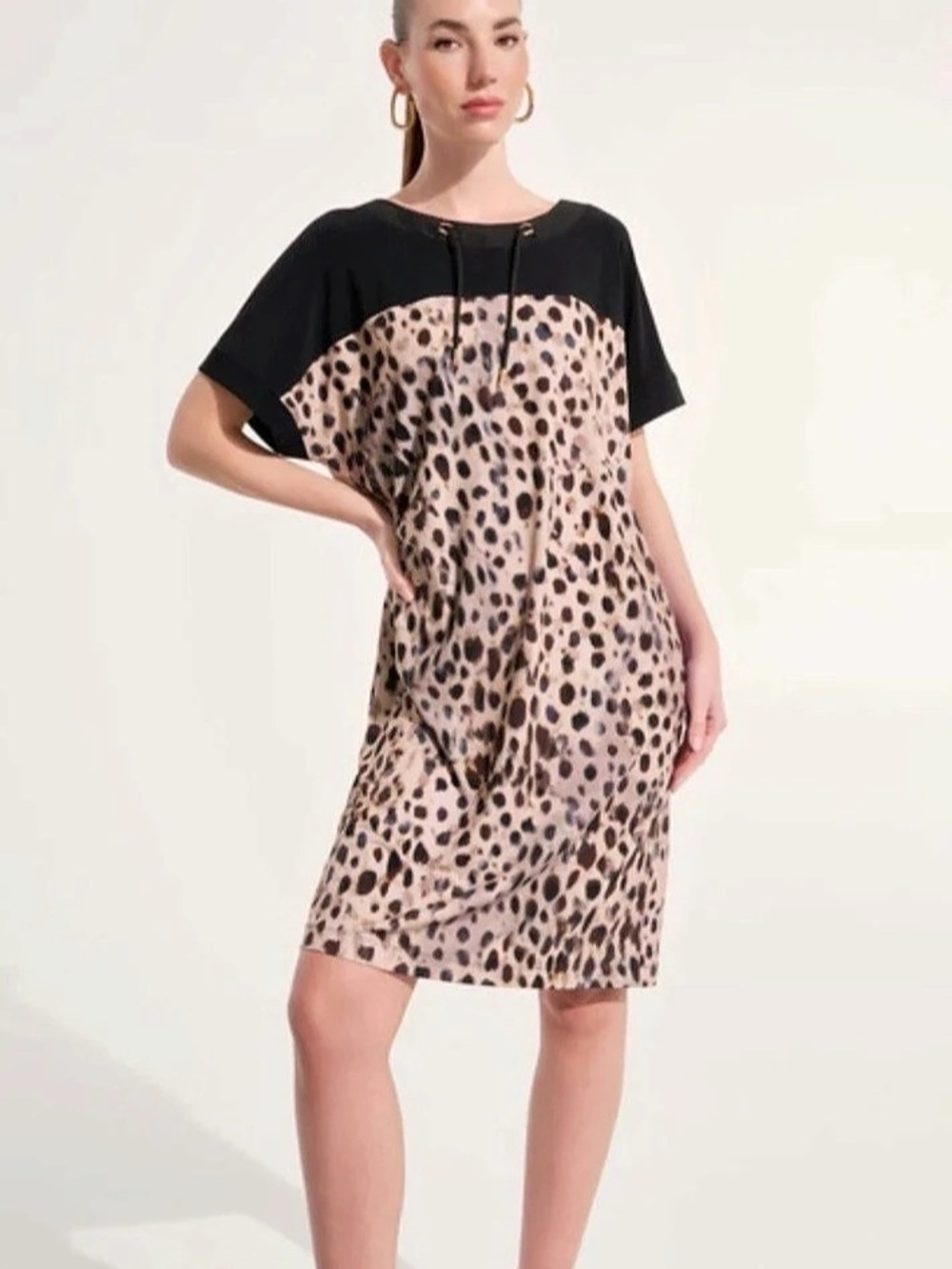 NWT Joseph Ribkoff Sport leopard dress M